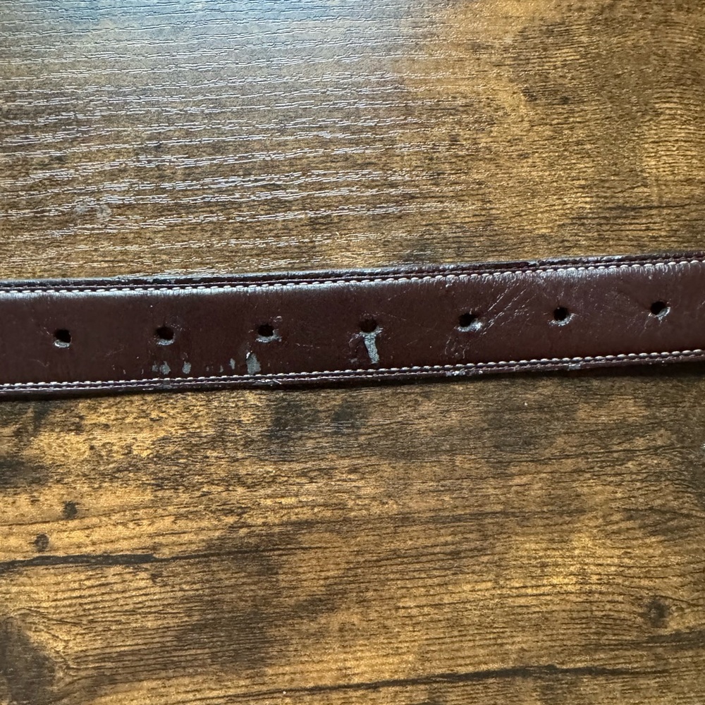Tommy Hilfiger Genuine Leather Black Brown Reversible Belt Size 30-32 - Picture 13 of 15